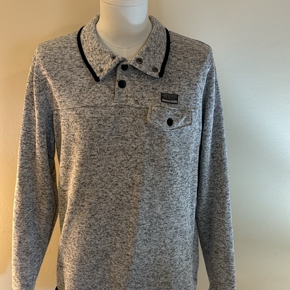 Free Nature Other - Free Nature Men's Gray Fleece Button Mock Pullover in size M